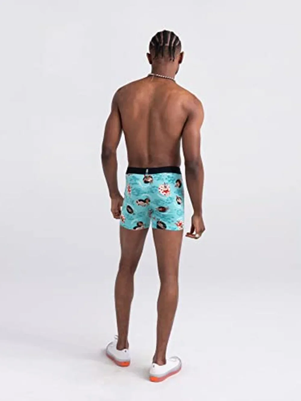 Saxx Men's DropTemp Cooling Cotton Fly Boxer Brief - Alohohoho-H